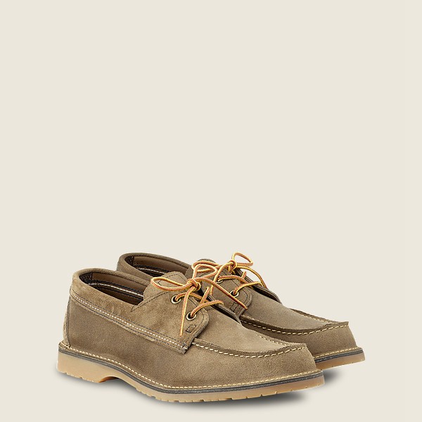 Red Wing Oxford Weekender Camp Moc - Muleskinner Læder - Khaki - Herre 9728-INERG